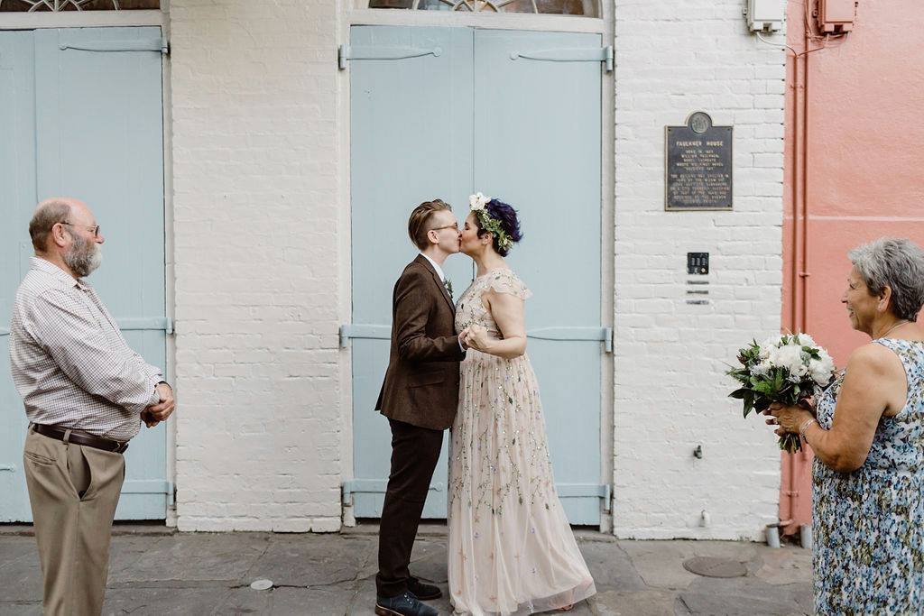 Couple after their vow renewal in New Orleans.